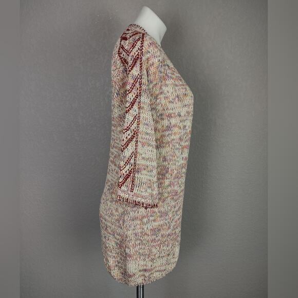 Soft Surroundings Ochoa Cotton Blend Open Front Cardigan Bohemian Beige Size S - Picture 3 of 14